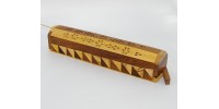 Coffin wood incense holder (two tone)